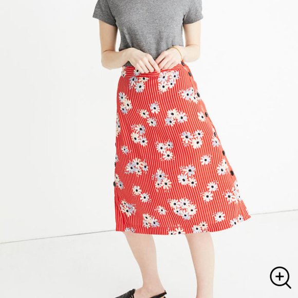 Madewell Dresses & Skirts - Madewell Side-Button Skirt in Daisy Society